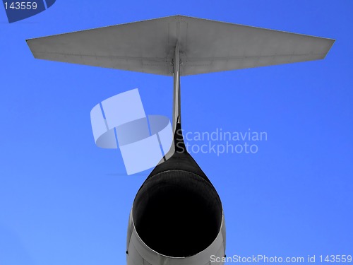 Image of Fighter airplane tail