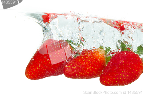 Image of strawberry in the water