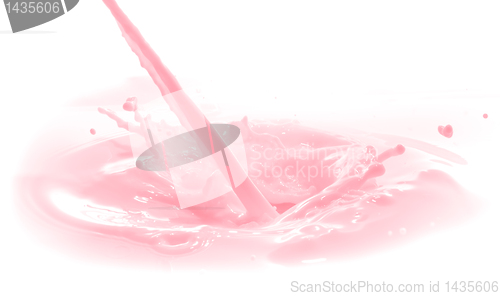 Image of strawberry milk splash