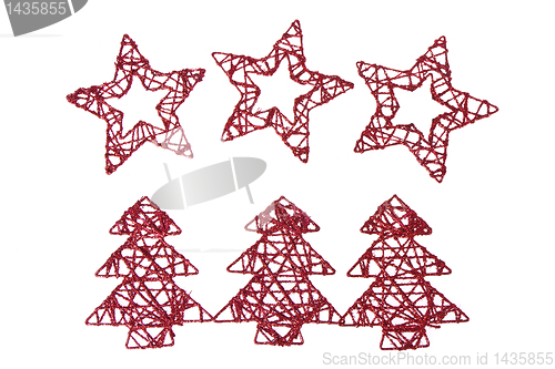 Image of christmas trees with star