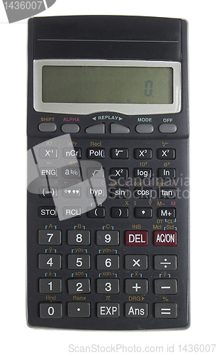 Image of calculator over white