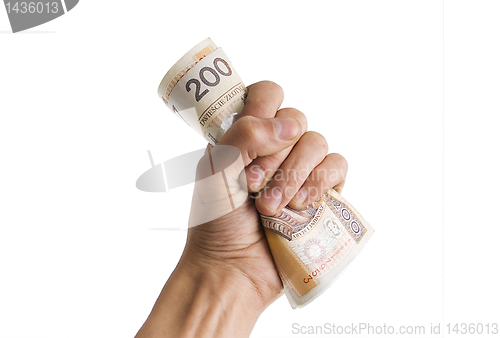 Image of financial concept - hand with money