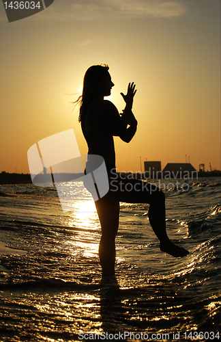 Image of Sunset Tai Chi on a beach