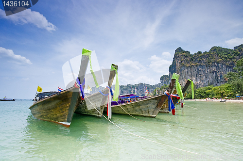 Image of Longtail boats in Thailand