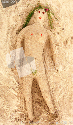 Image of Girl made of sand