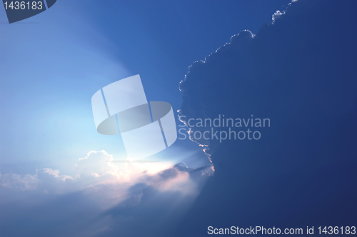 Image of Blue sky and white clouds