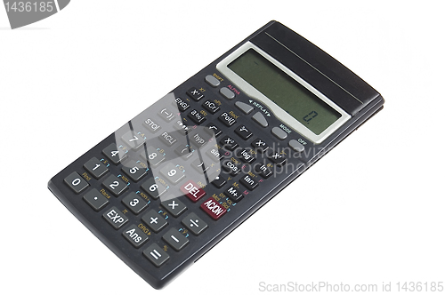 Image of calculator over white