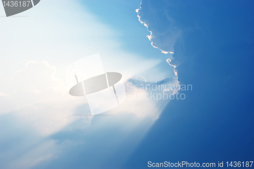 Image of Blue sky and white clouds