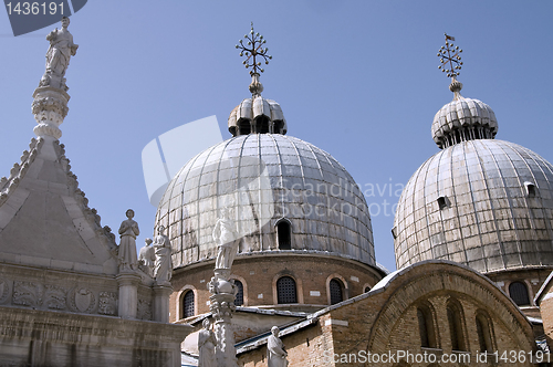 Image of St Mark's Basilica relief, Venice, Italy