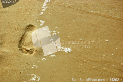Image of Footprint on sand