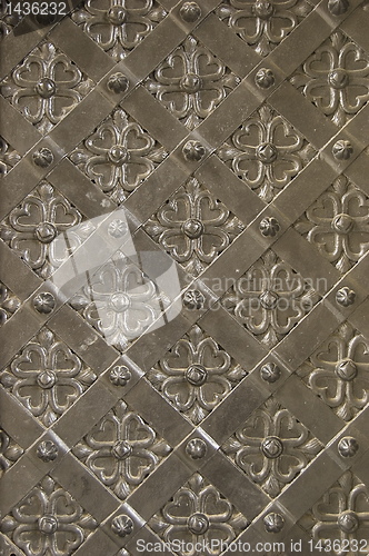 Image of steel monastery door texture
