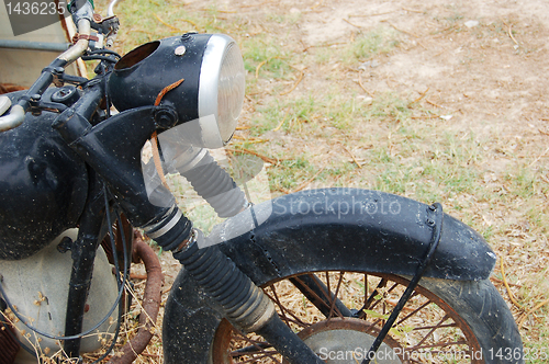 Image of Old rusty motorbike