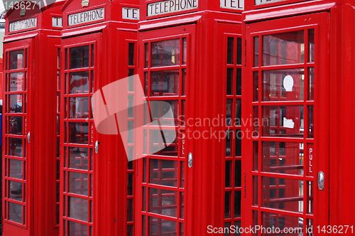 Image of London telephone cabins