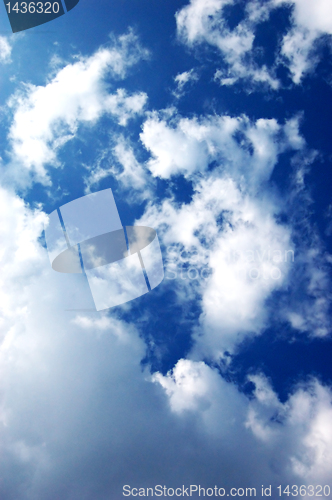 Image of Blue sky and white clouds