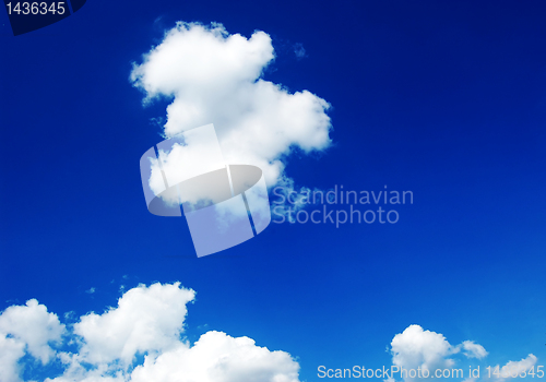 Image of Blue sky and white clouds