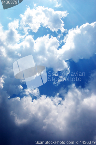 Image of Blue sky and white clouds