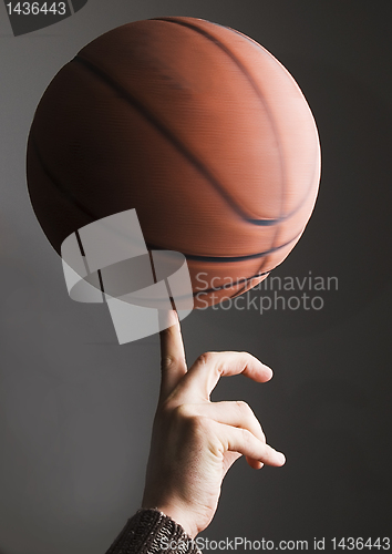 Image of Basketball rolling on finger