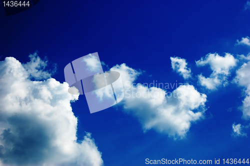 Image of Blue sky and white clouds