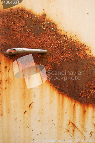 Image of old rusty refrigerator