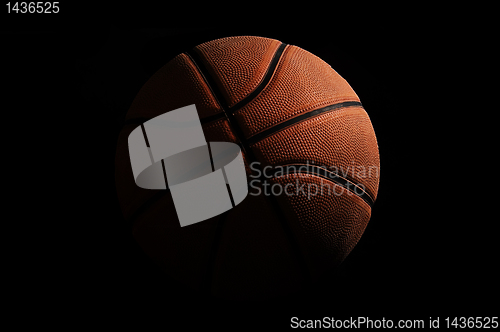 Image of Basketball over black background