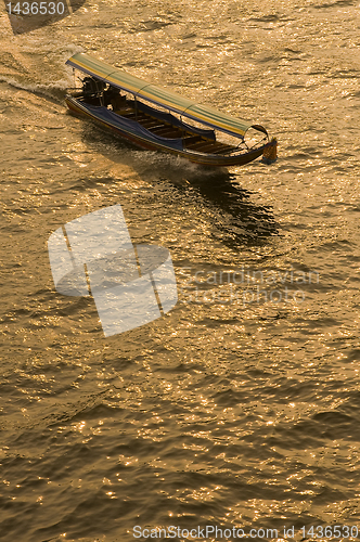 Image of Boat on Chao Phraya, Bangkok, Thailand