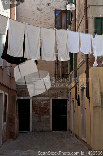 Image of Laundry in Venice, Italy.