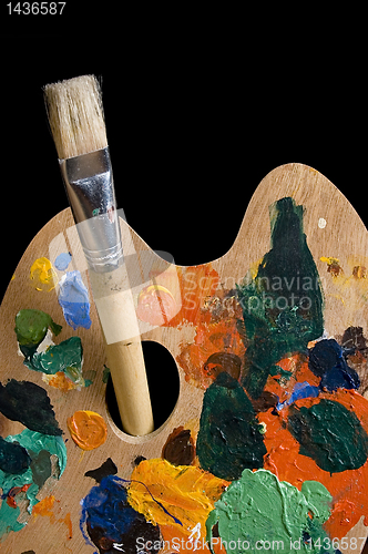 Image of painting: palette and brush
