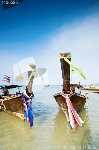 Image of Longtail boats in Thailand