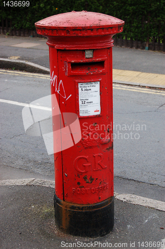 Image of red London post office