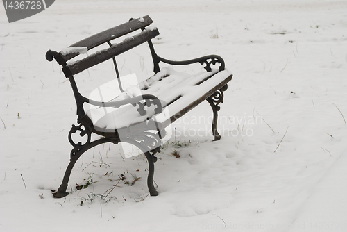 Image of Bench in snow