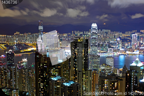 Image of Hong Kong skyline at night