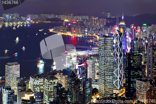 Image of Hong Kong skyline at night