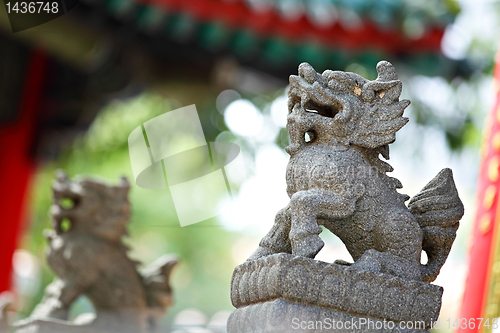 Image of Chinese lion statue