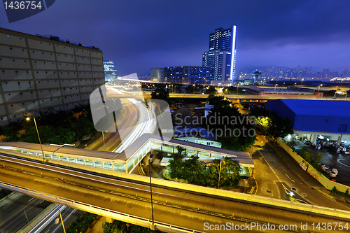 Image of modern city at night