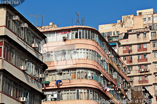 Image of Hong Kong crowded building