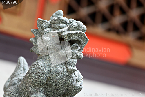 Image of Chinese lion statue