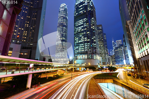 Image of traffic and urban at night