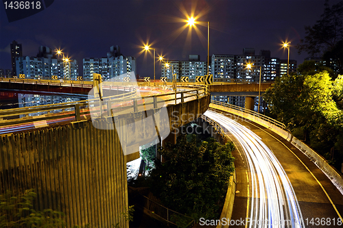 Image of traffic at night in city