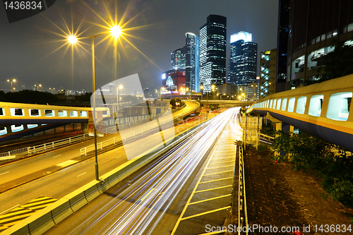 Image of modern city at night