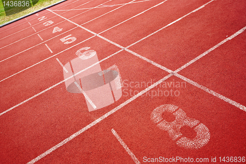 Image of lanes of running track