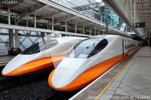 Image of modern high speed train