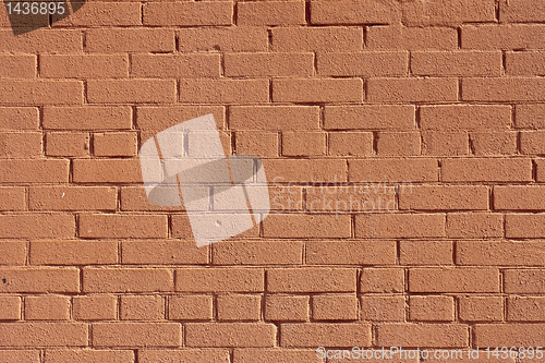 Image of Background with old red painted brick wall