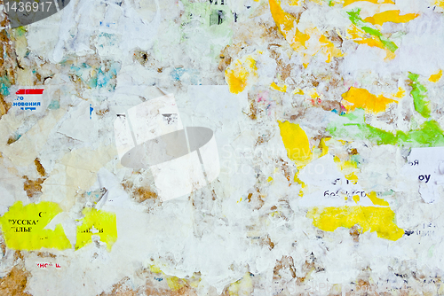 Image of remains of posters and advertisements