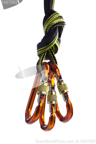 Image of Carabiners on the rope