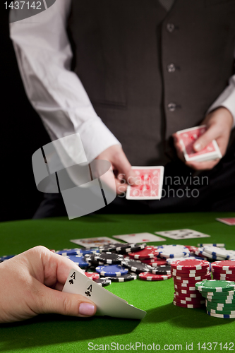 Image of Playing poker