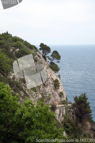 Image of Pictorial blue Adriatic sea with rocks