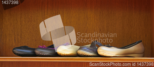 Image of shoes on display in shop