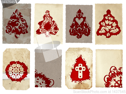 Image of Grunge Christmas cards collage