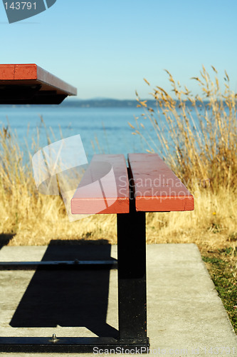 Image of Bench near the sea