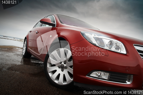 Image of Cherry red car